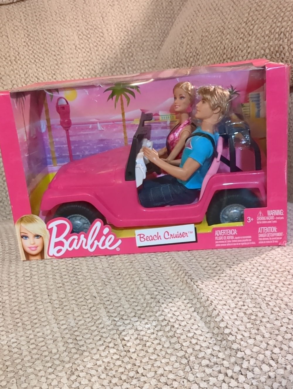 Barbie Pink Beach Cruiser Jeep with Doll Duo